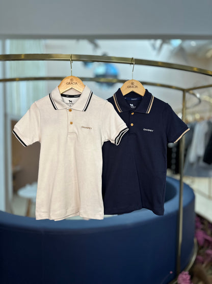 Camisa Polo Infantil Clássica Suedine Off - Charpey