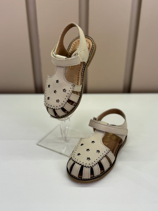 Sandália Infantil Couro Zara Off White - Gracia