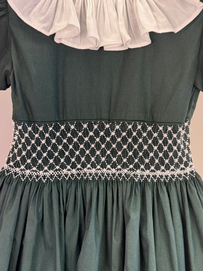 Vestido Infantil Clássico Algodão Amelie Verde - Gracia