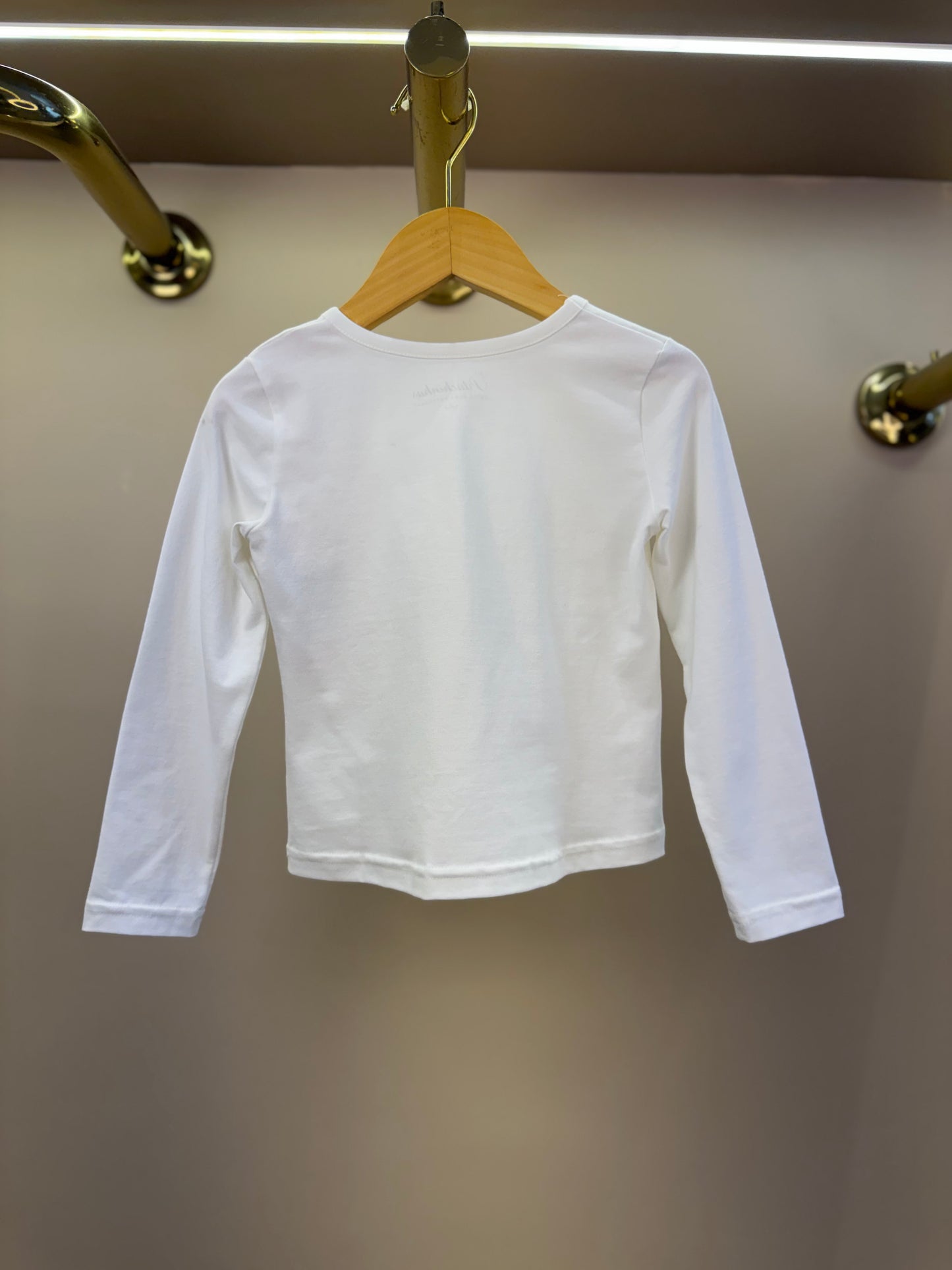 Blusa Infantil Cotton Ursinha Moldura Cristais Off White - Pituchinhus