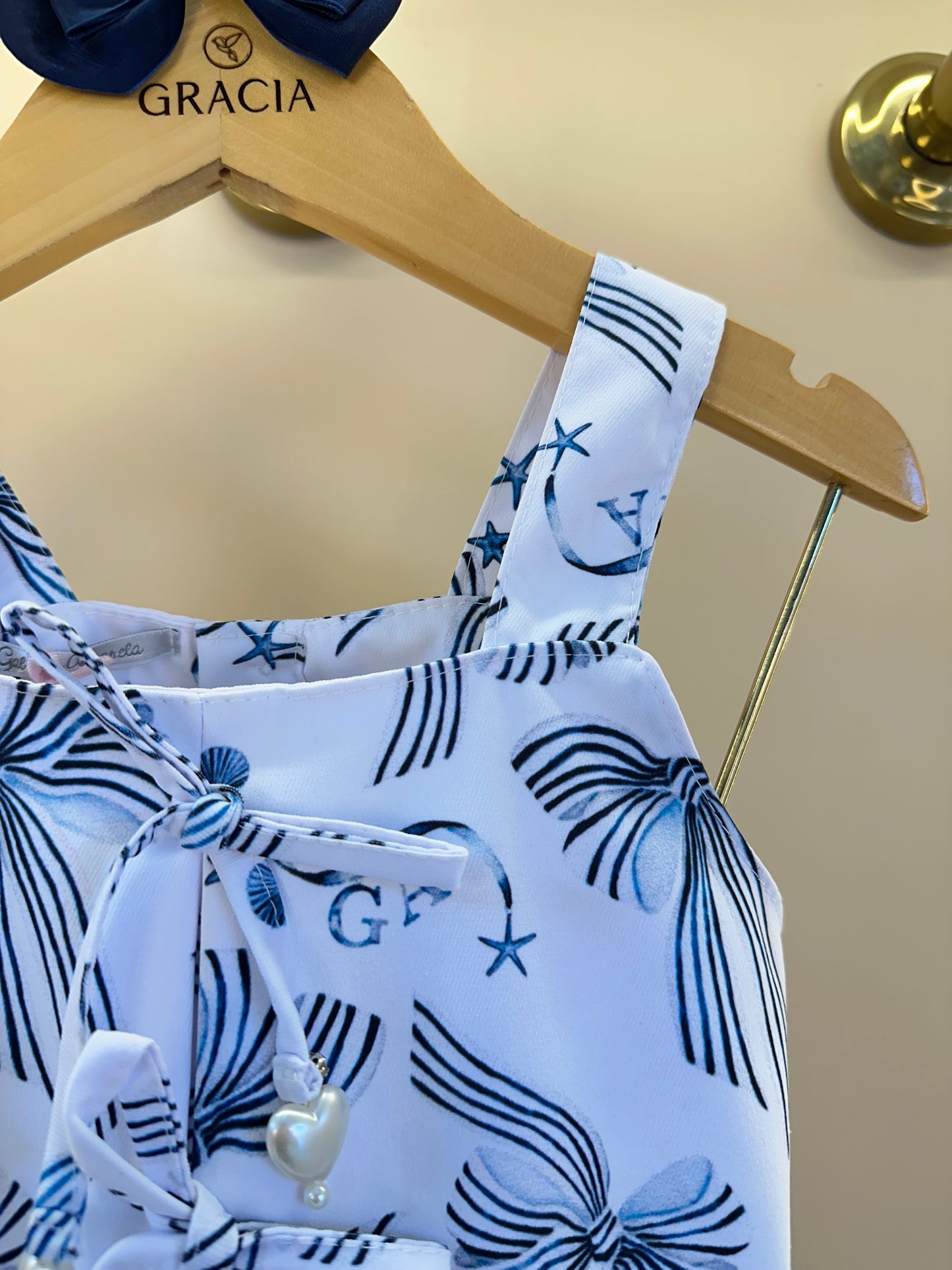 Conjunto Infantil Bata Estampada Sonho a Beira Mar e Shorts Sonho a Beira Mar - Gabriela Aquarela