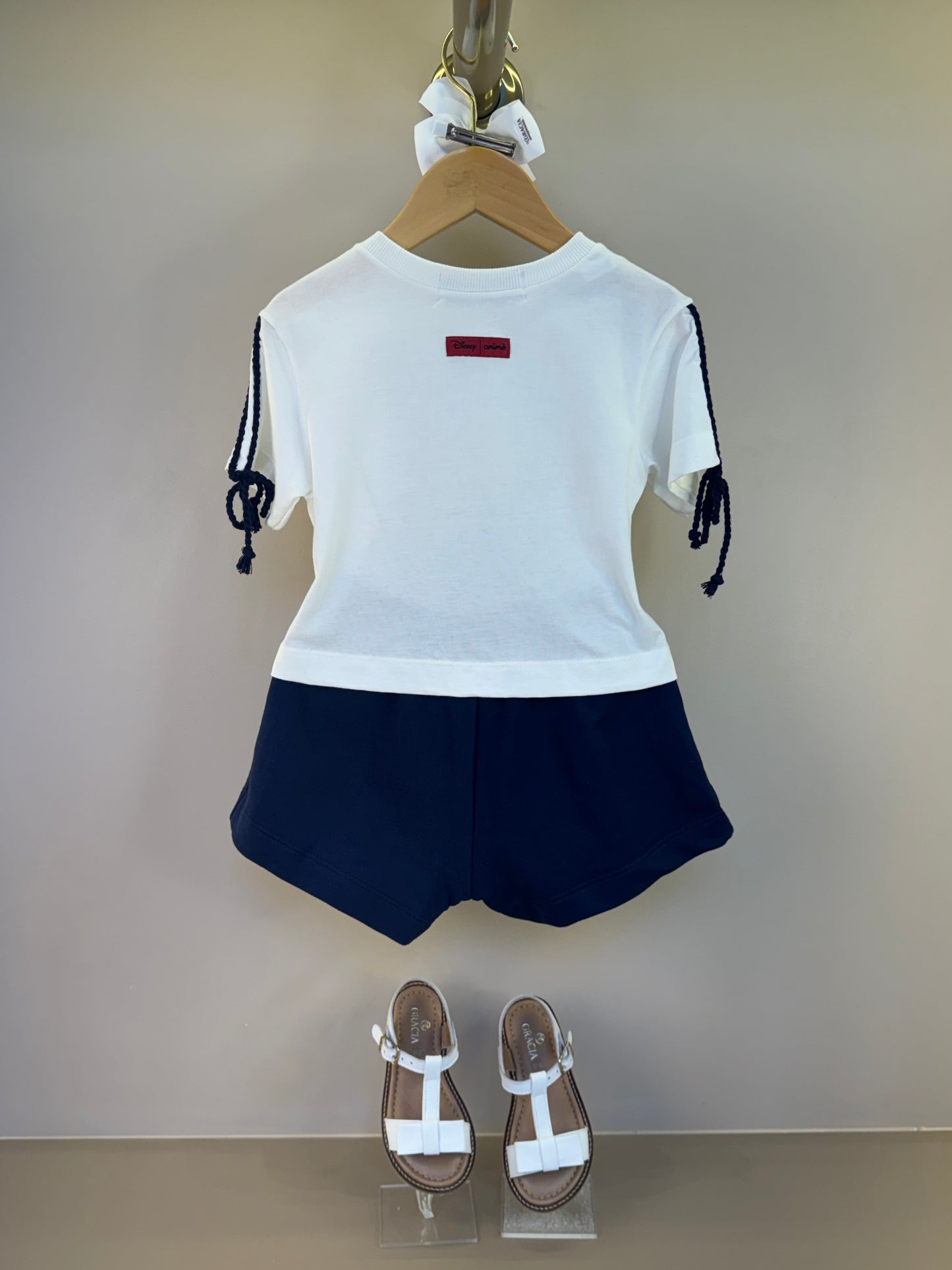 Conjunto Infantil Blusa Minnie Sailing e Shorts com Pregas Essentials - Animê