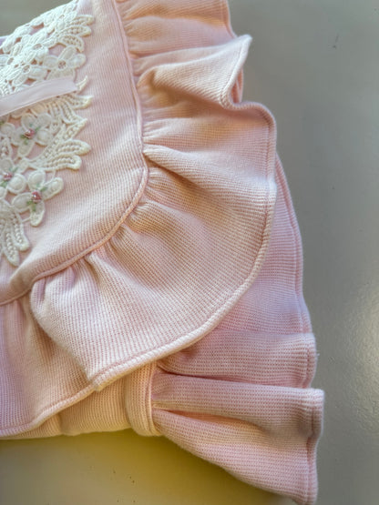 Saída de Maternidade de Algodão Luxo Rosa - Roana