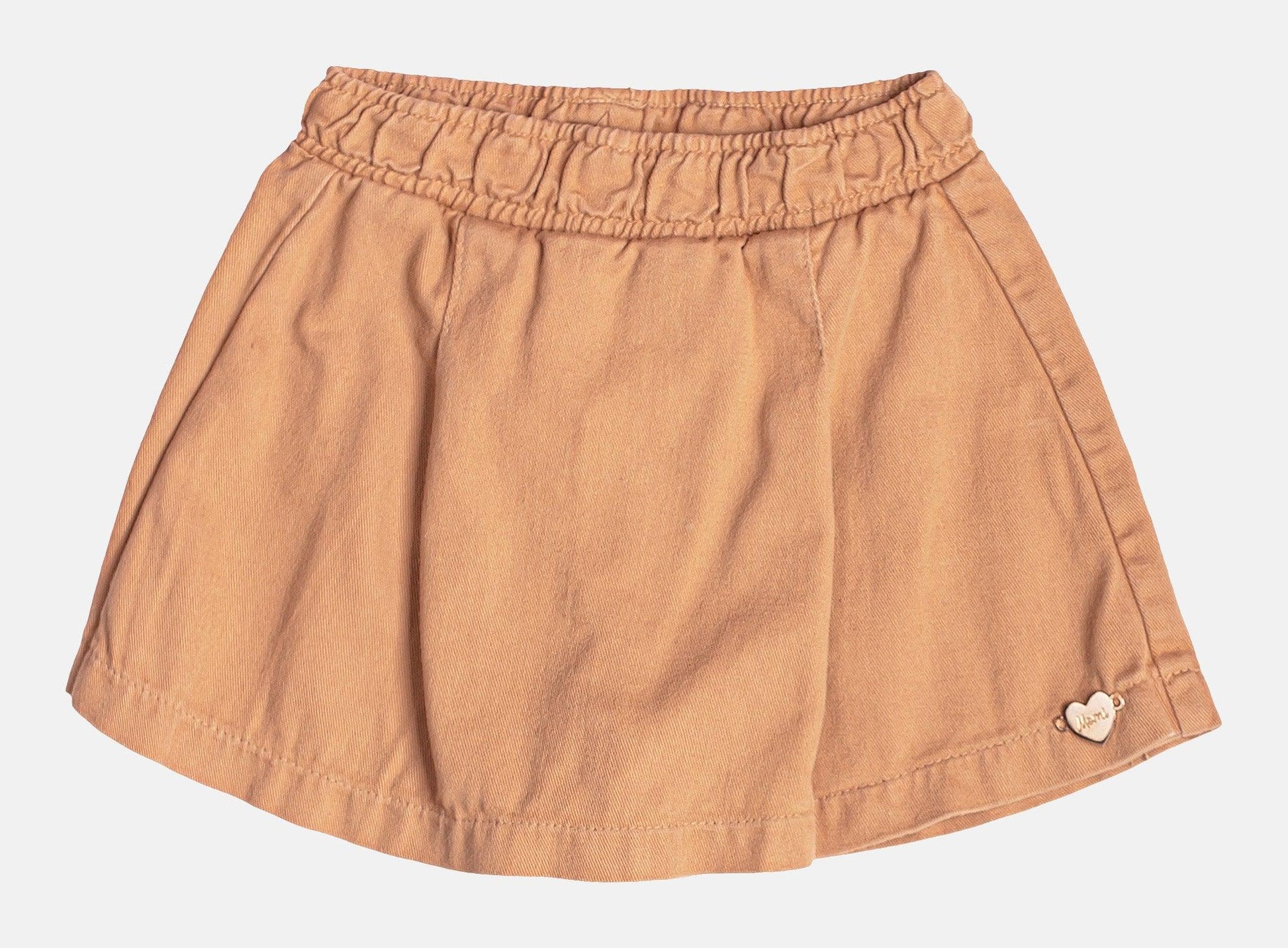 Shorts-saia com Pregas Toffee - Momi - Gracia