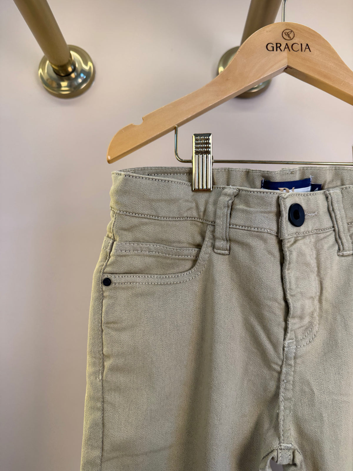 Calça Infantil Social Skinny Caqui - Reserva Mini