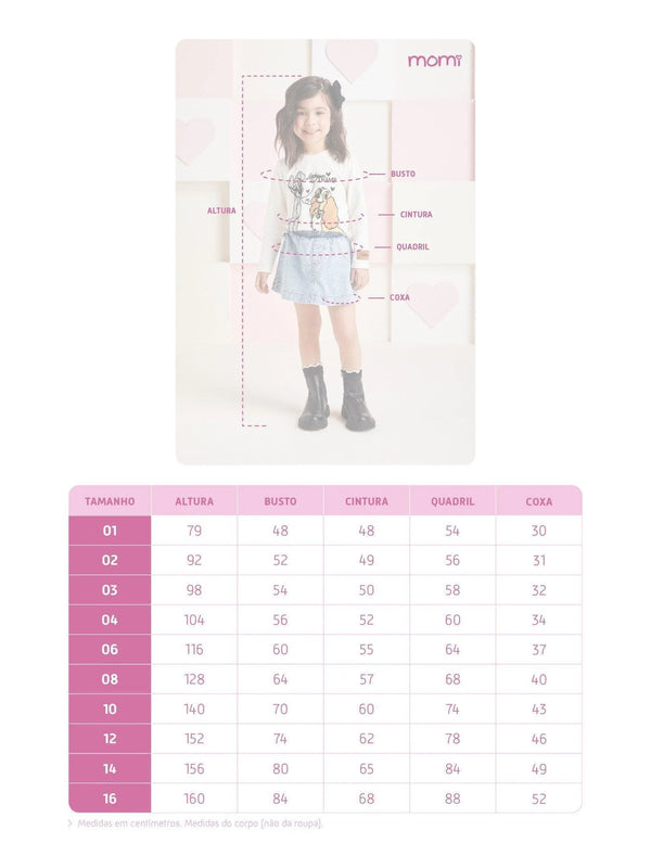 Conjunto Infantil Algodão Blusa e Saia-shorts Hello Kitty - Momi