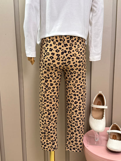 Conjunto Infantil Blusa Bolsa Pele Ursinha e Legging Infantil Light Oncinha - Pituchinhus