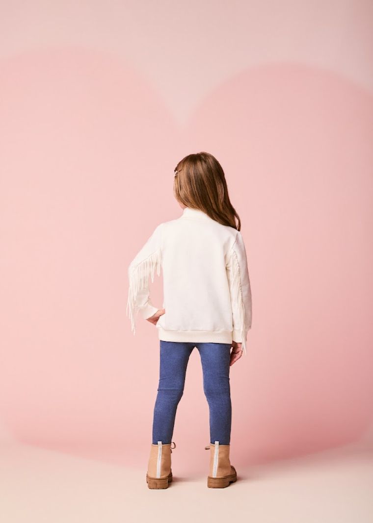 Conjunto Infantil Blusa Casaco Fabulous e Calça Legging Azul - Momi