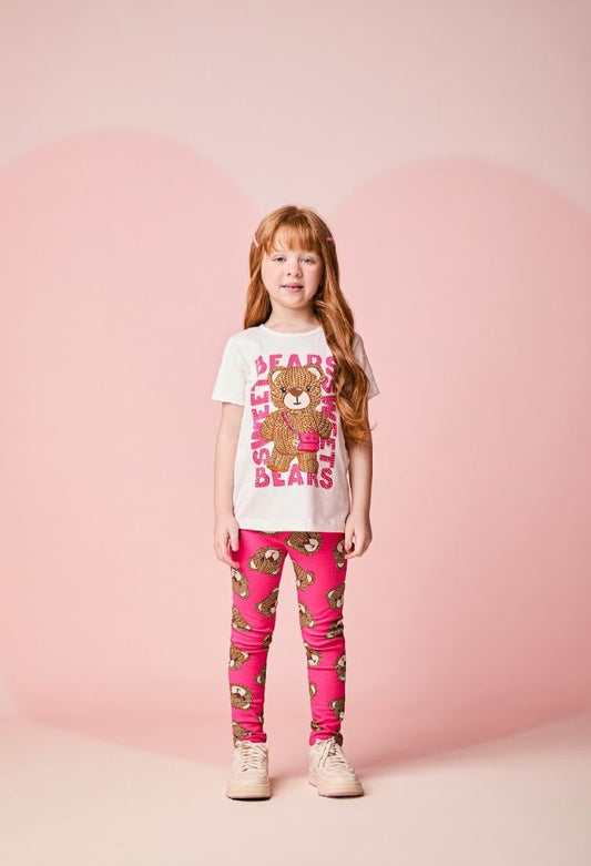 Conjunto Infantil Blusa Bears Sweets e Legging Estampa Bears - Momi