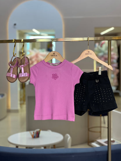 Blusa Low Essentials Rock Rose - Animê