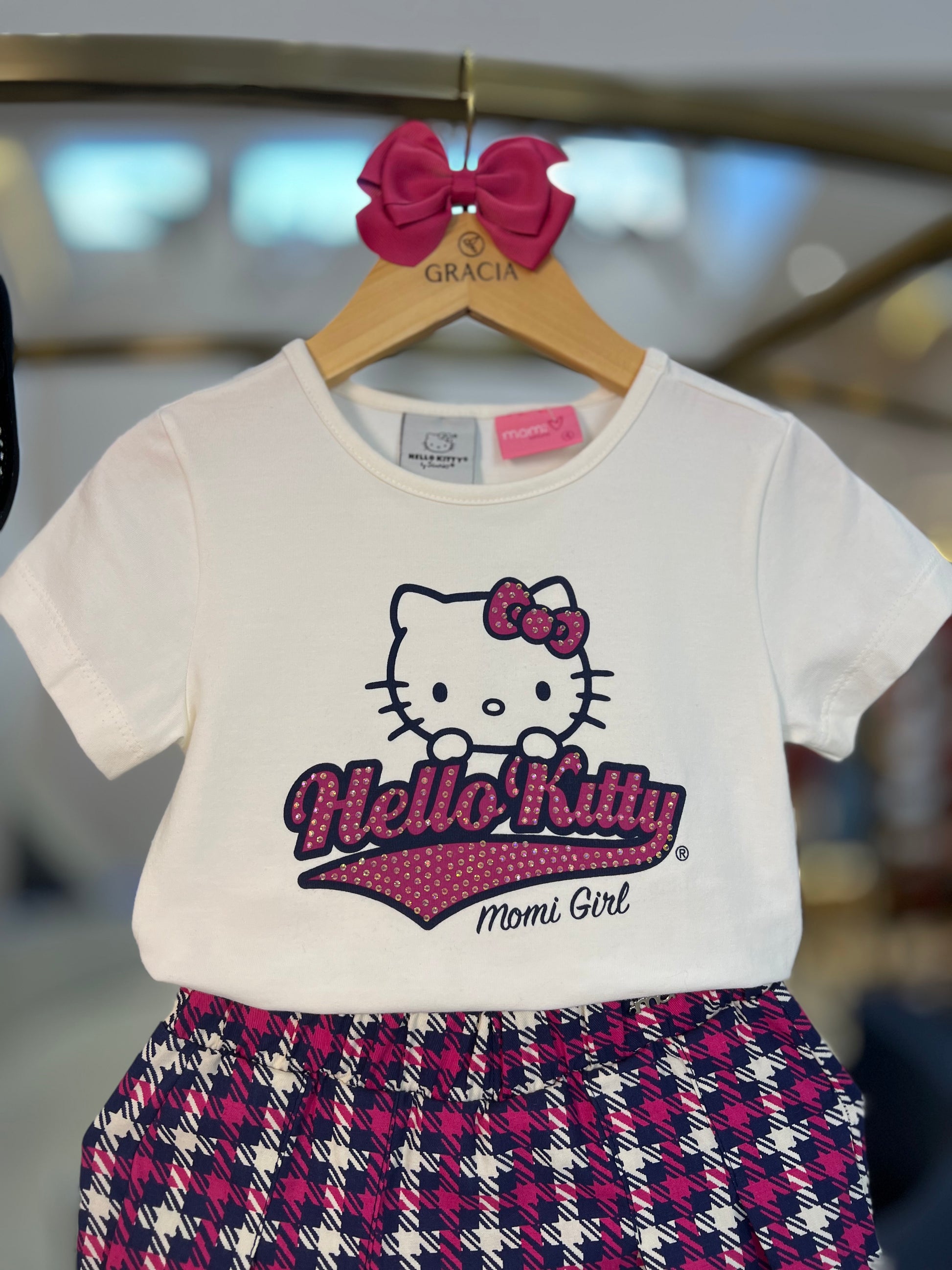 Conjunto Blusa e Shorts Pied Poule - Momi - Gracia