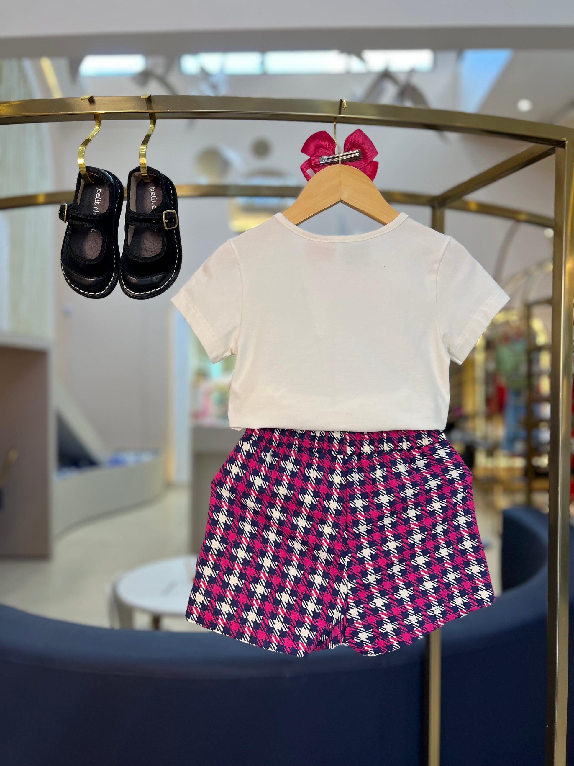 Conjunto Blusa e Shorts Pied Poule - Momi - Gracia