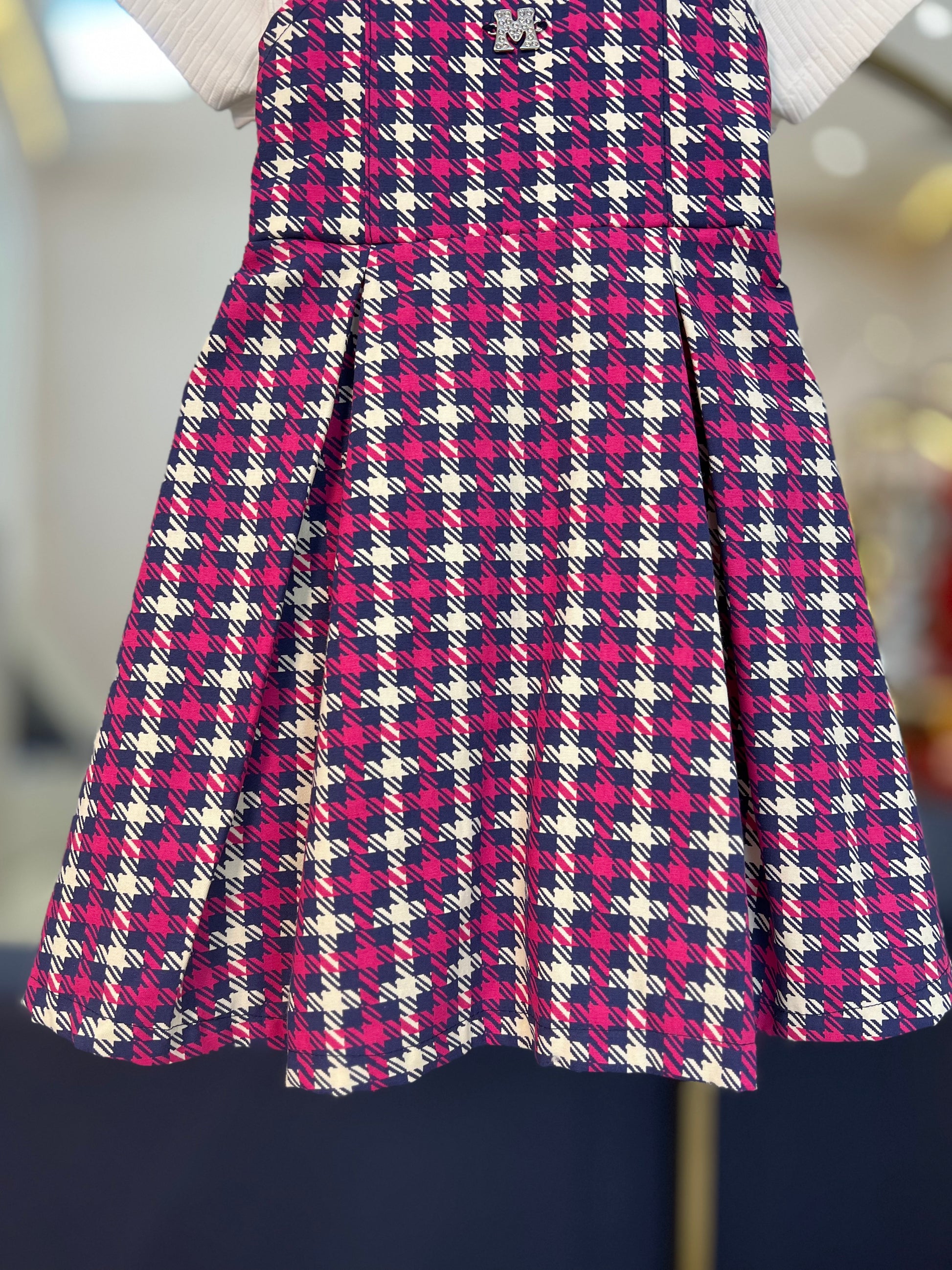 Vestido Pied Poule Pink - Momi - Gracia