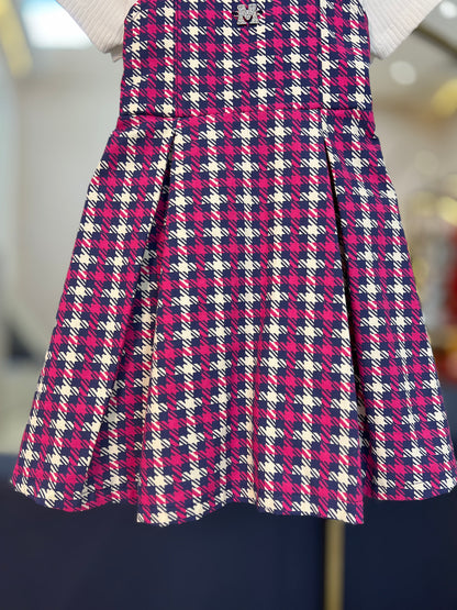 Vestido Pied Poule Pink - Momi - Gracia