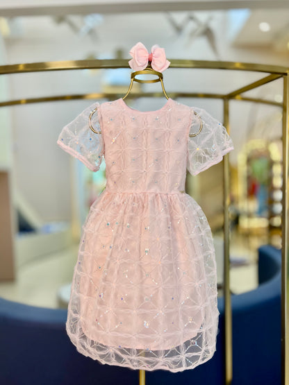 Vestido de Tule Flor & Paetê - Momi