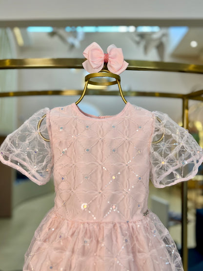 Vestido de Tule Flor & Paetê - Momi