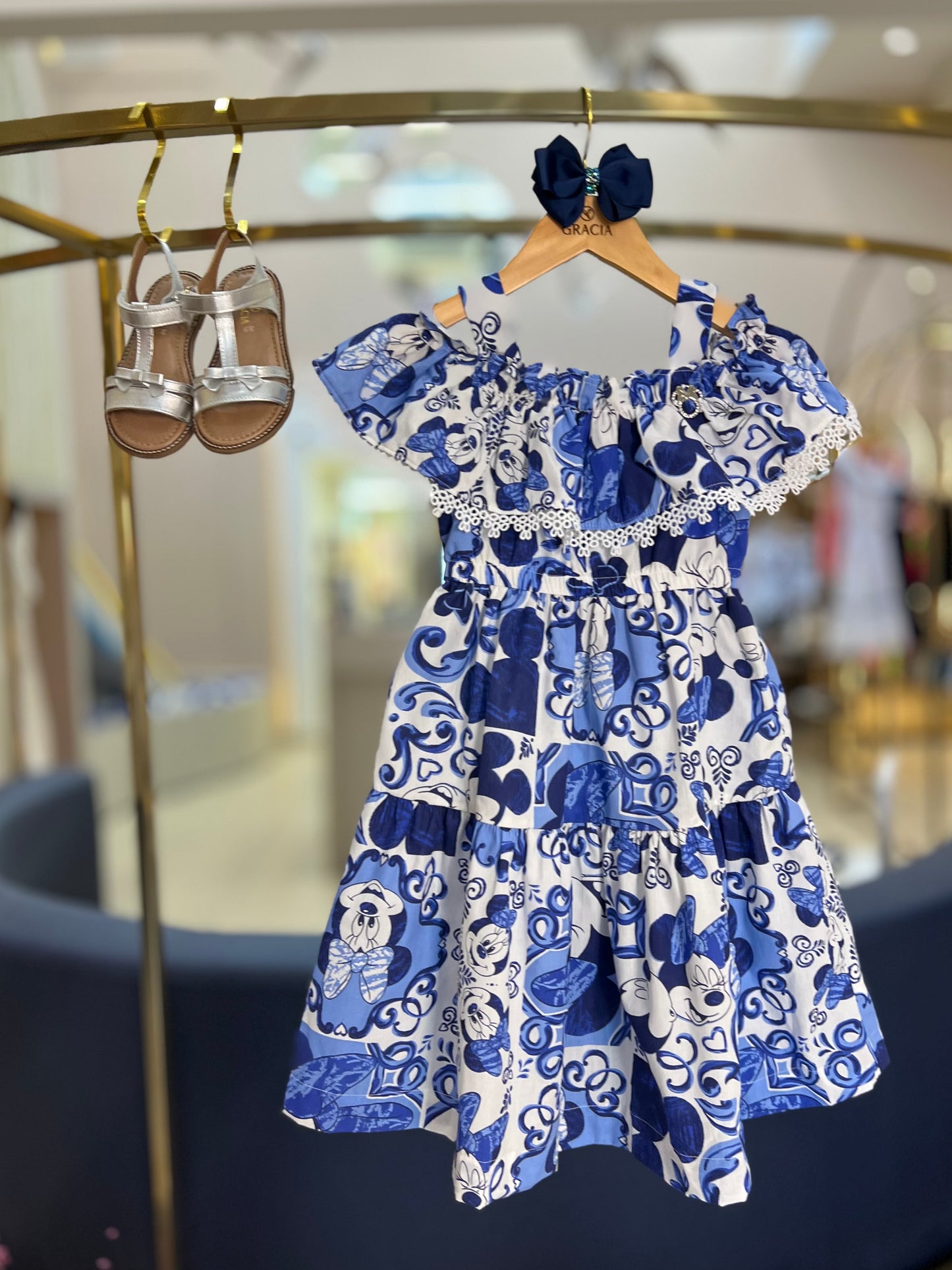 Vestido Azulejos Minnie - Animê - Gracia