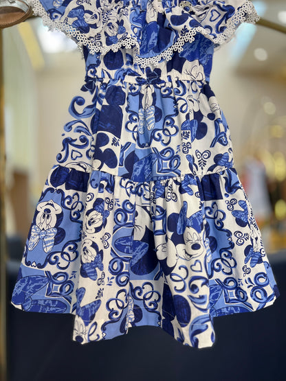 Vestido Azulejos Minnie - Animê - Gracia