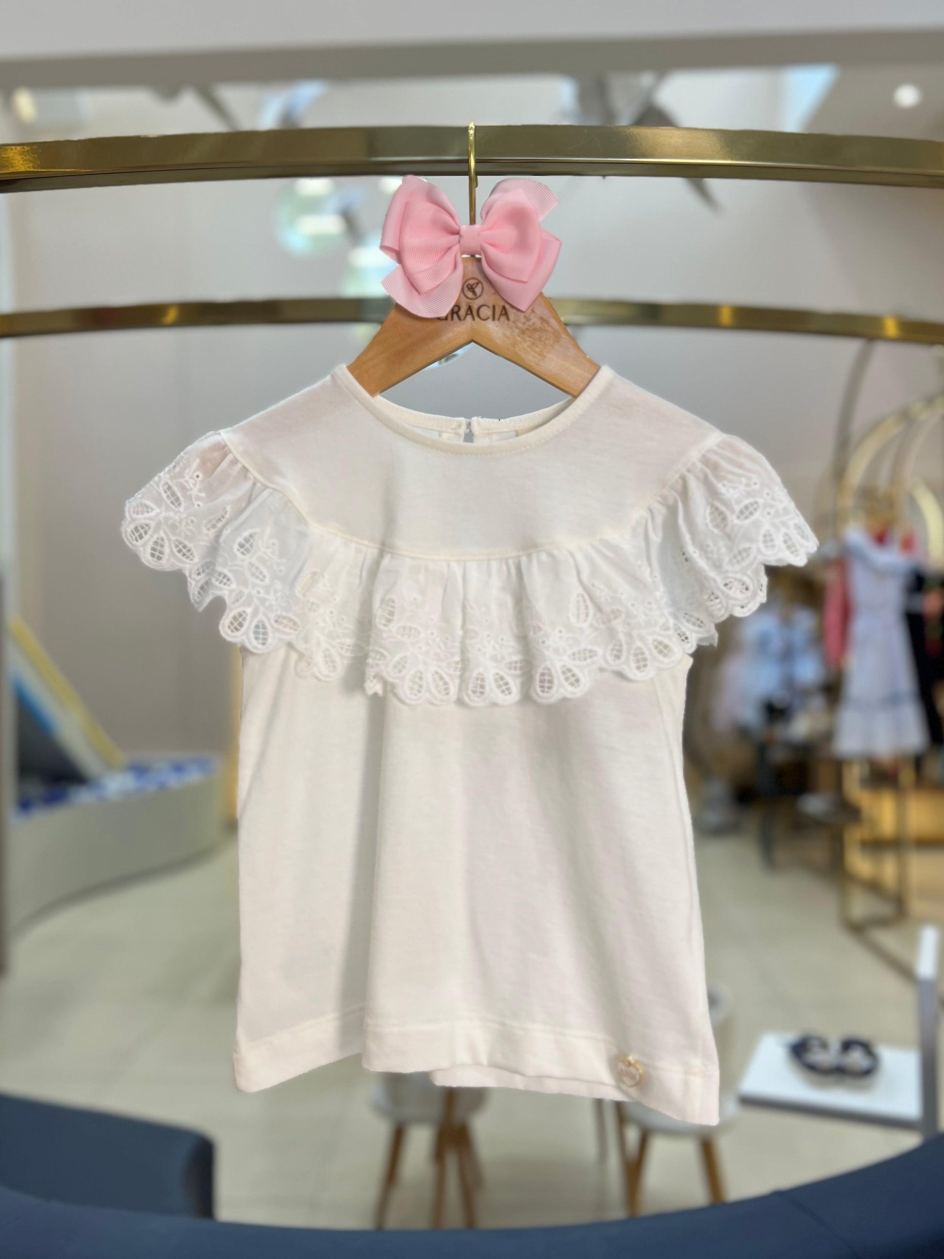 Blusa Bordado Inglês - Animê - Gracia