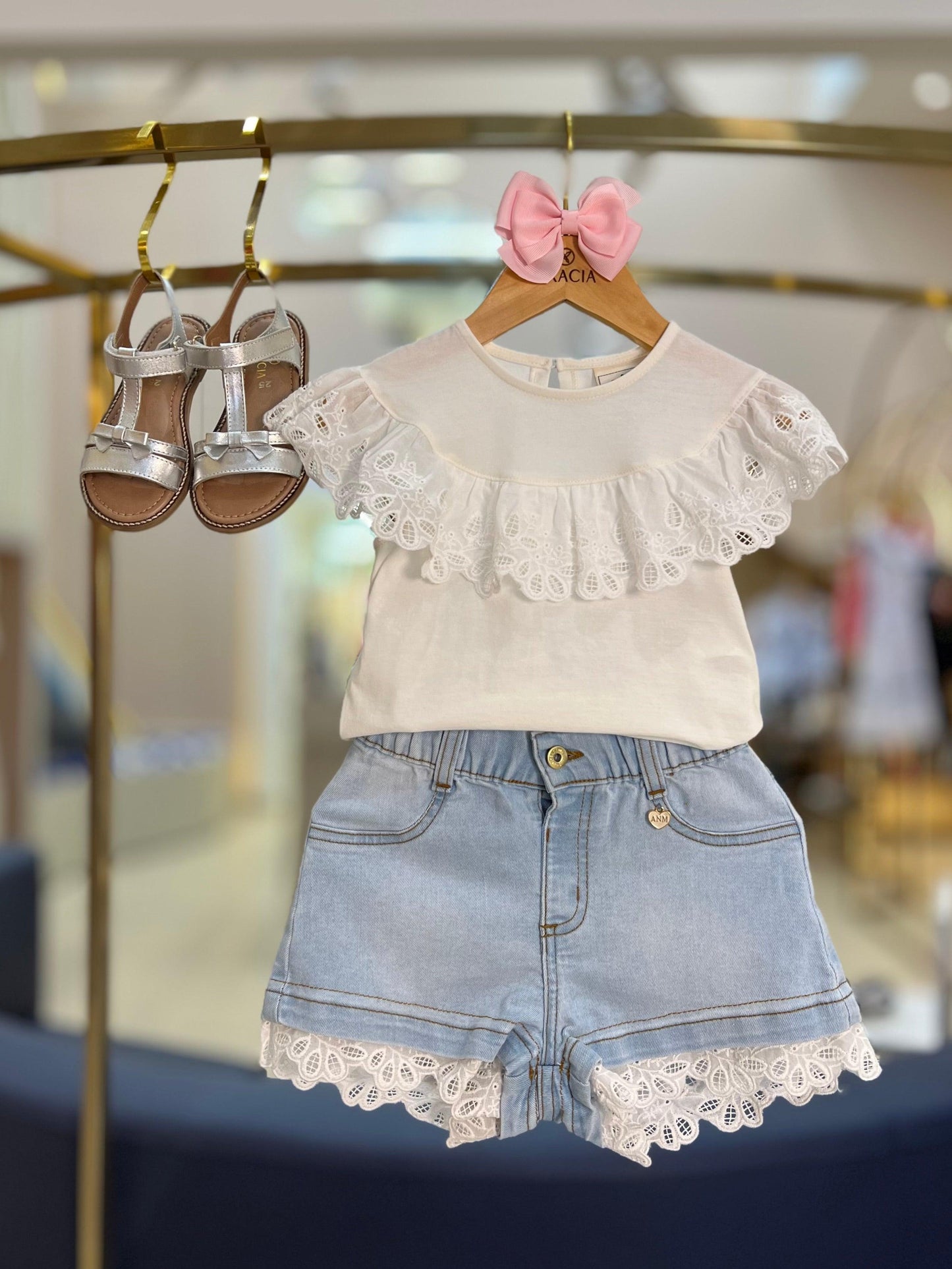 Blusa Bordado Inglês - Animê - Gracia