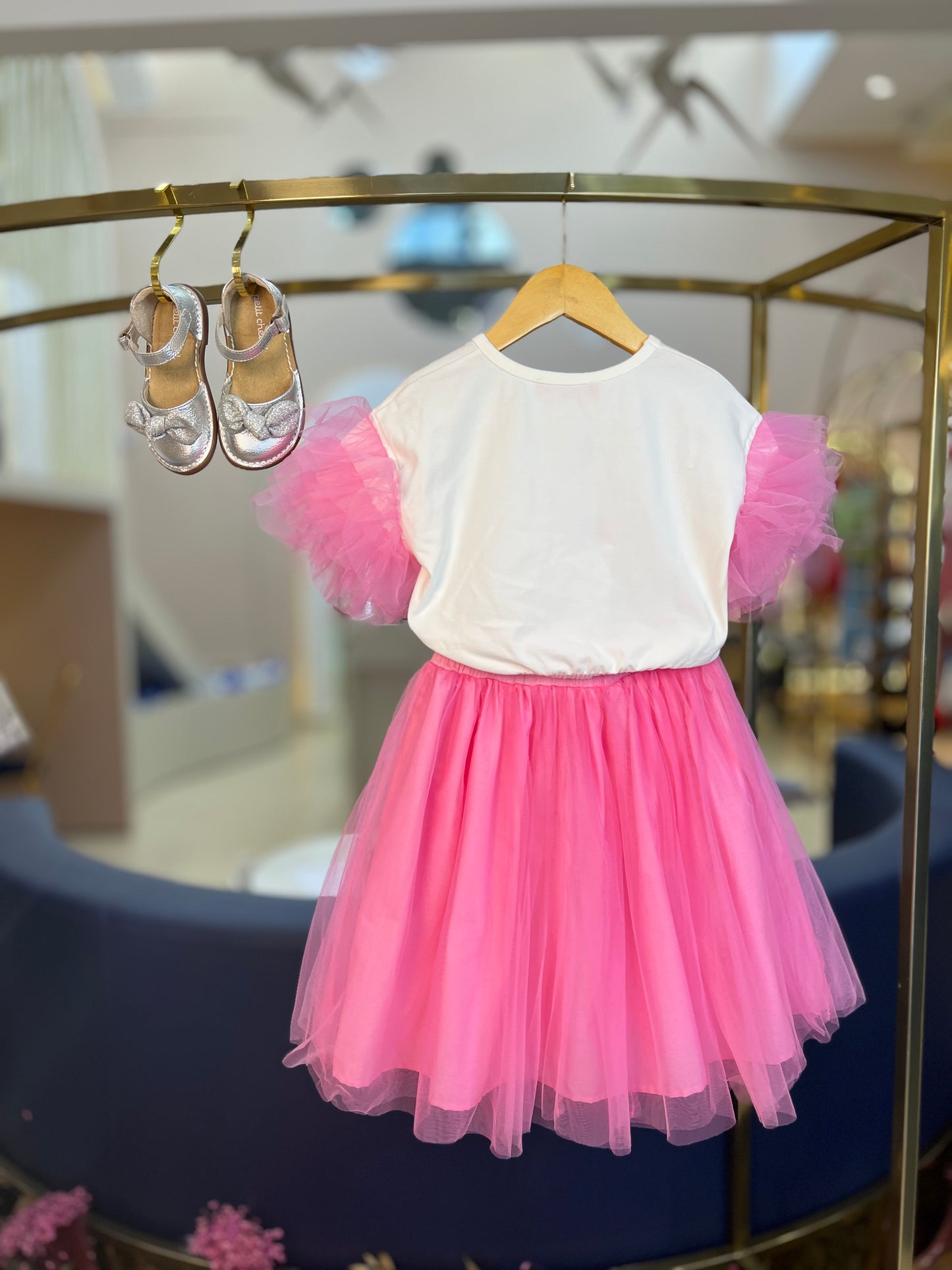 Blusa com Mangas de Tule - Barbie by Pituchinhus