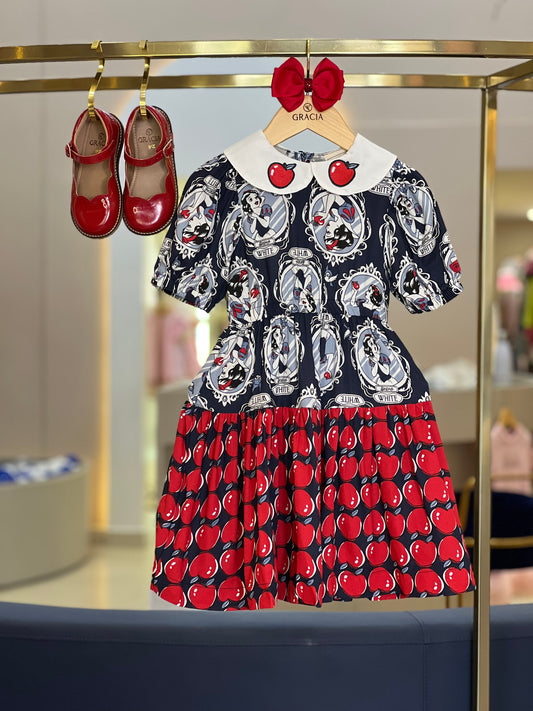 Vestido Infantil Espelho Branca de Neve - Animê