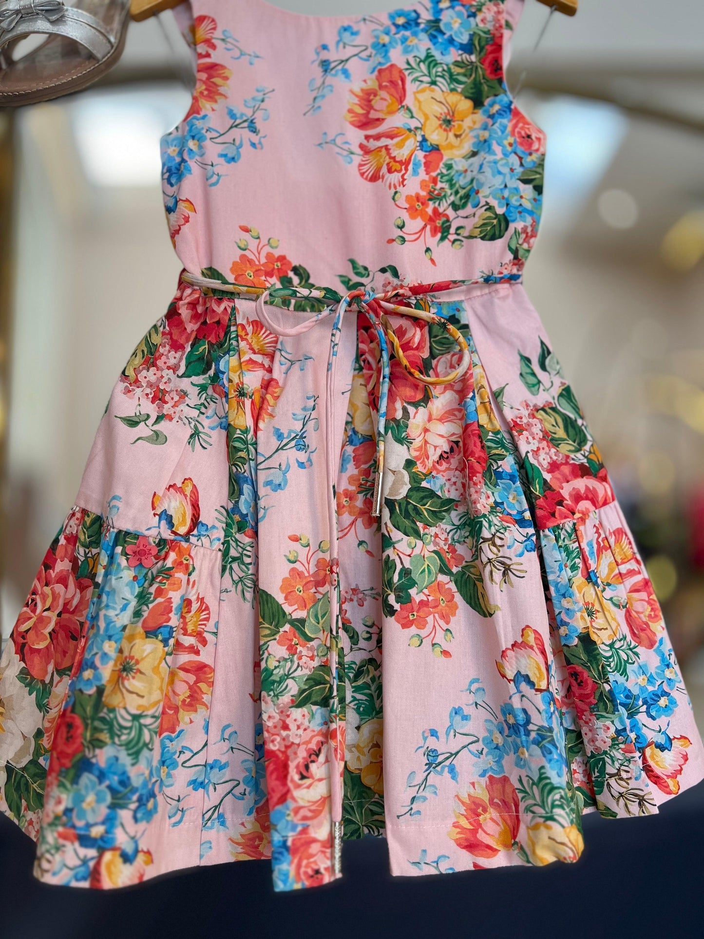 Vestido Pregas Flowers - 1+1 - Gracia