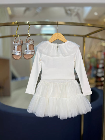 Saia-shorts Infantil Tule e Babado - Pituchinhus