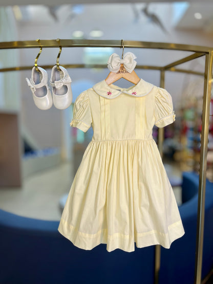 Vestido Infantil Borboleta Amarelo - Gracia