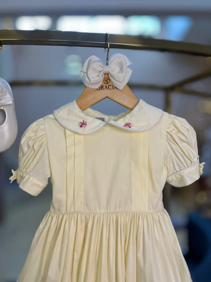Vestido Infantil Borboleta Amarelo - Gracia
