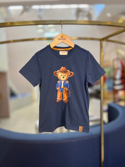 Camiseta Infantil Teddy Cowboy Marinho - Dame