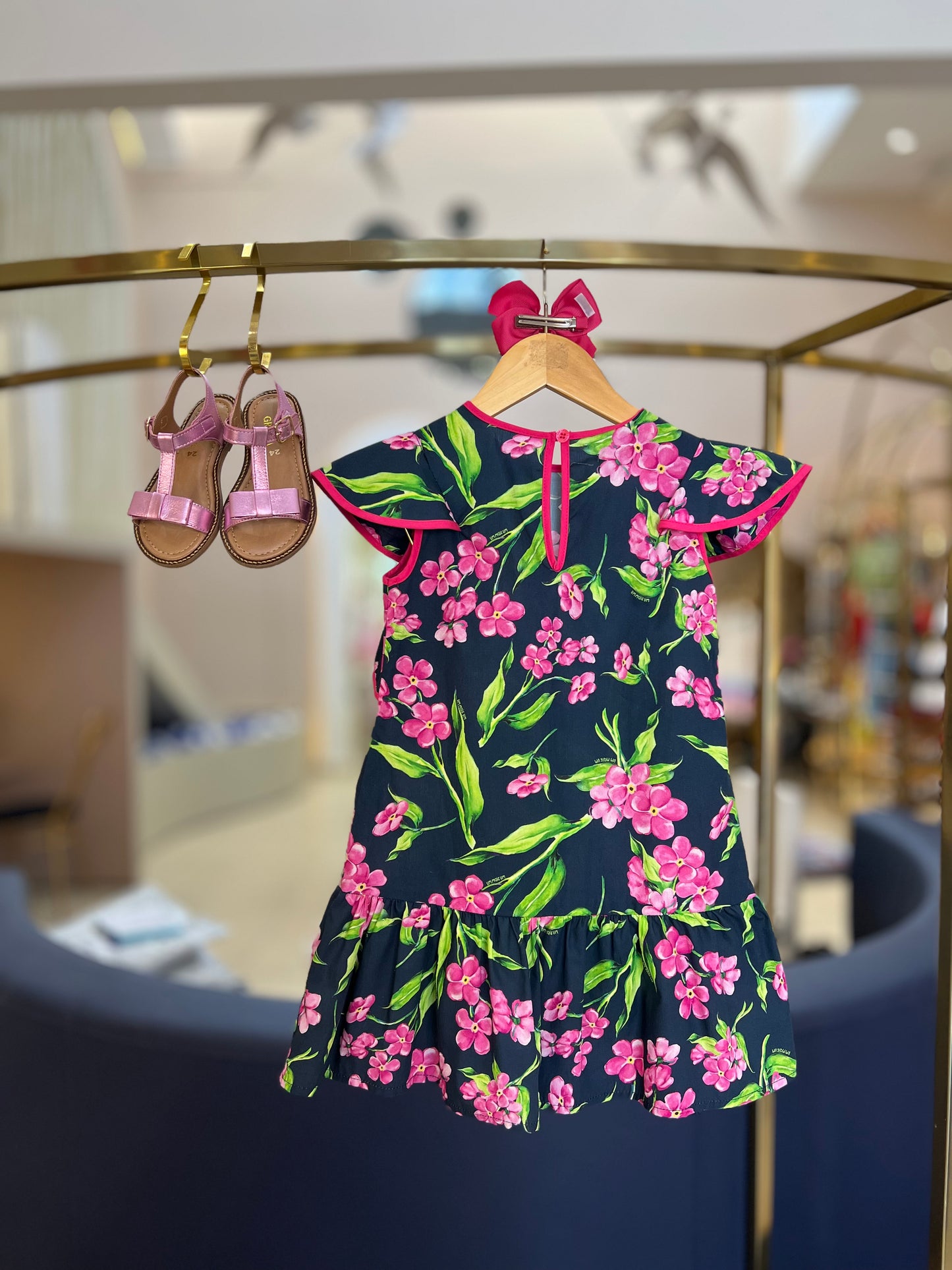 Vestido Jumper Marinho Flores - 1+1