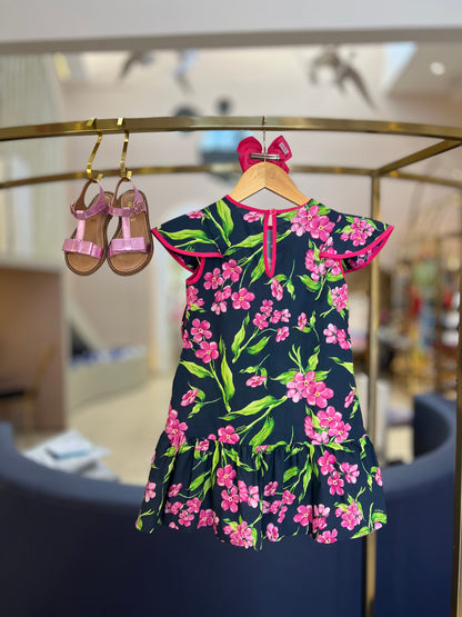 Vestido Jumper Marinho Flores - 1+1