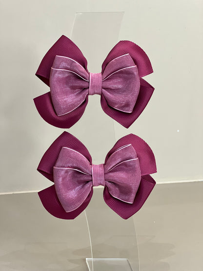 Laço Infantil Special Organza Liso Marsala - Gracia