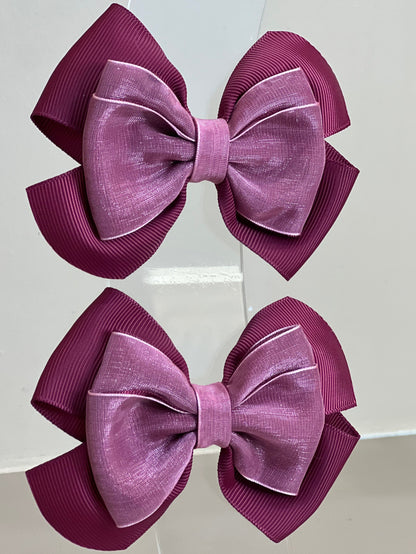 Laço Infantil Special Organza Liso Marsala - Gracia