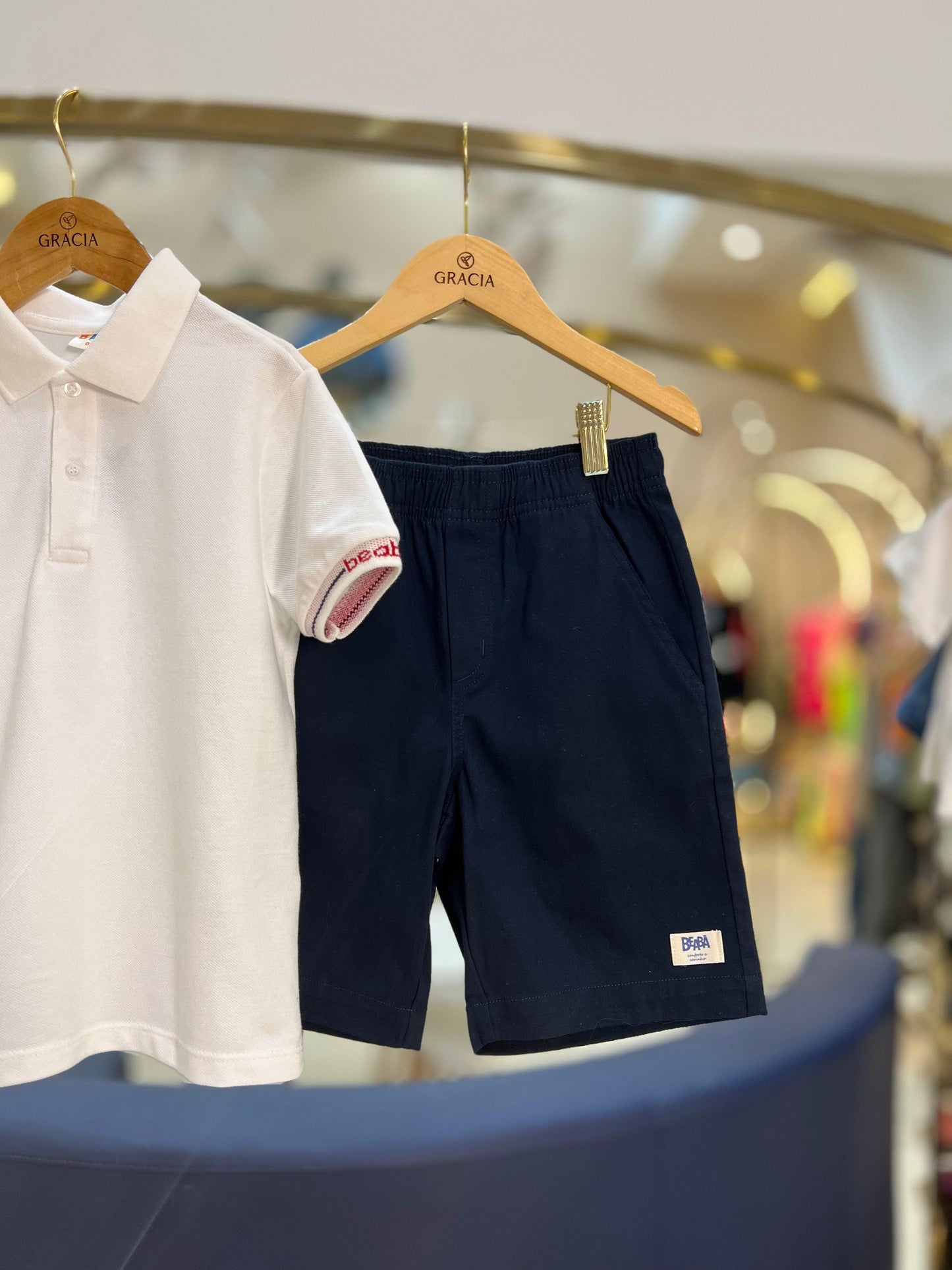 Conjunto polo e bermuda de sarja Beabá - Gracia
