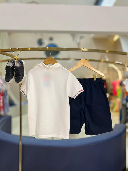 Conjunto polo e bermuda de sarja Beabá - Gracia
