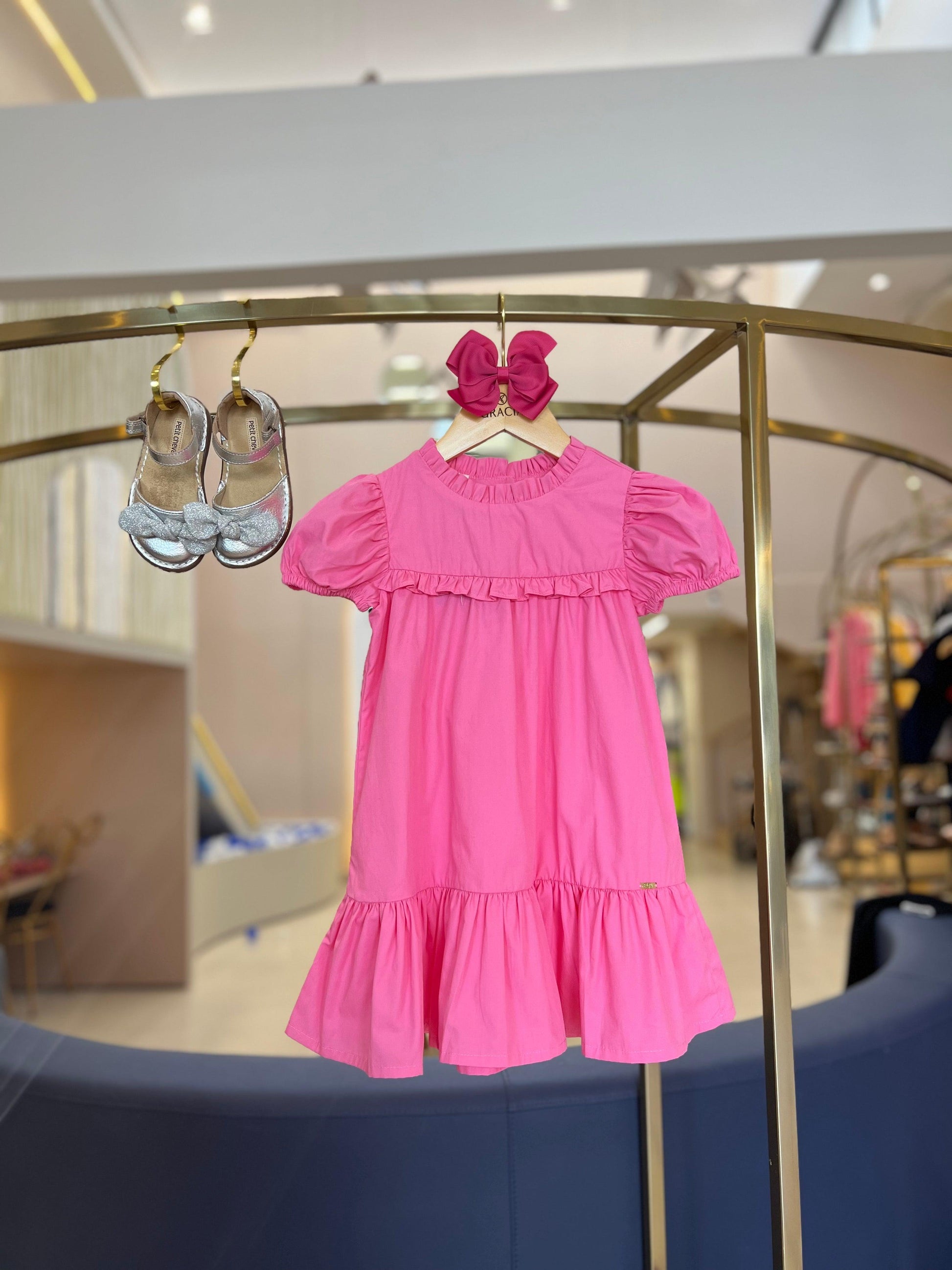 Vestido com babado e recorte Beabá - Gracia