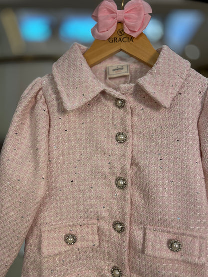 Casaco Infantil Conceito Tweed Quartzo - Animê