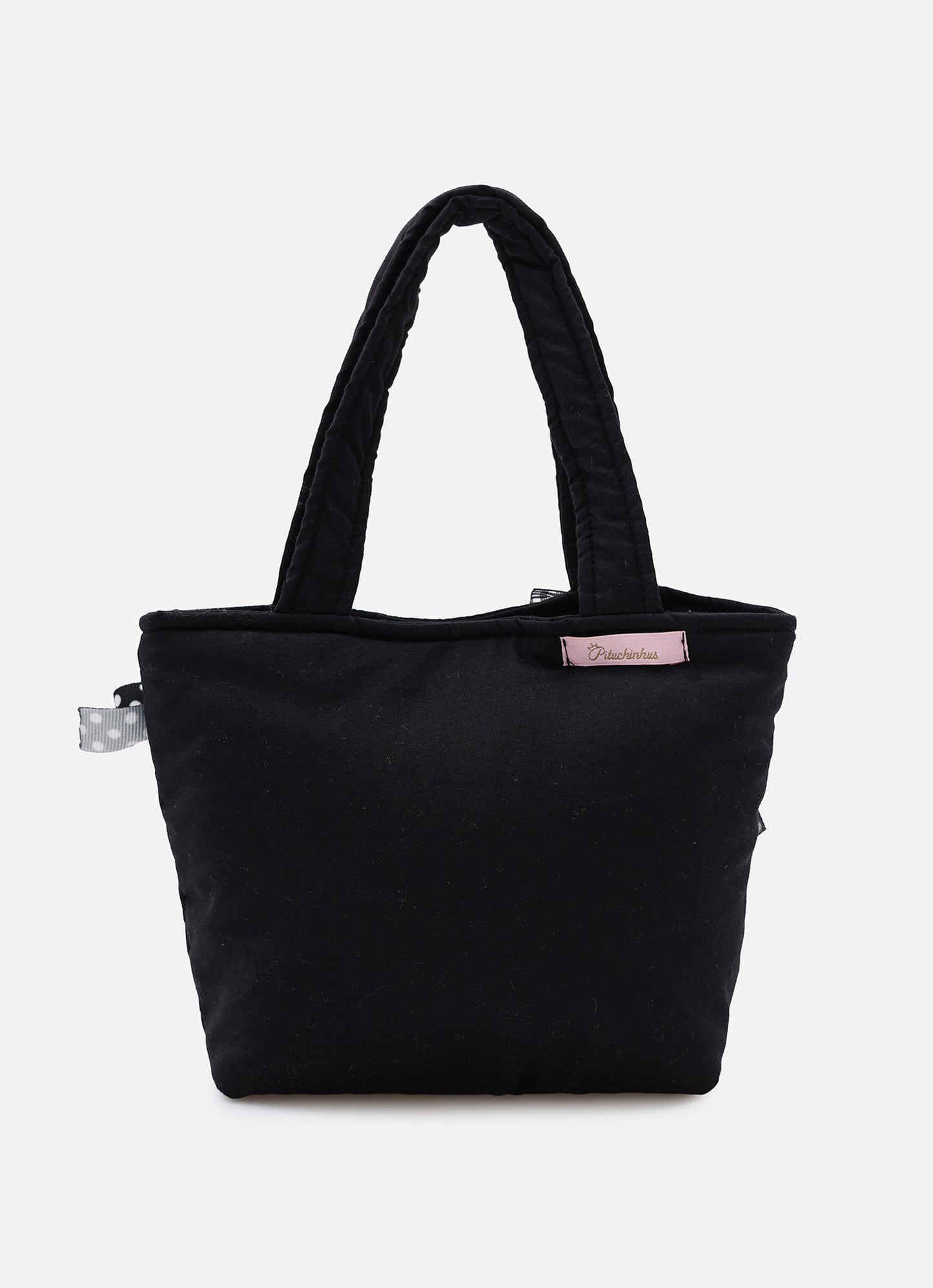 Bolsa Infantil Puffer Multi Laços Preto e Branco - Pituchinhus