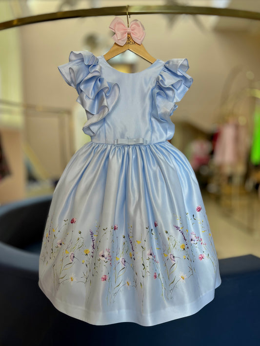 Vestido Estampa Exclusiva e Aplicações Mio Bebê