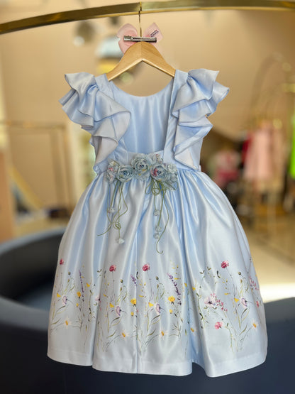 Vestido Estampa Exclusiva e Aplicações Mio Bebê