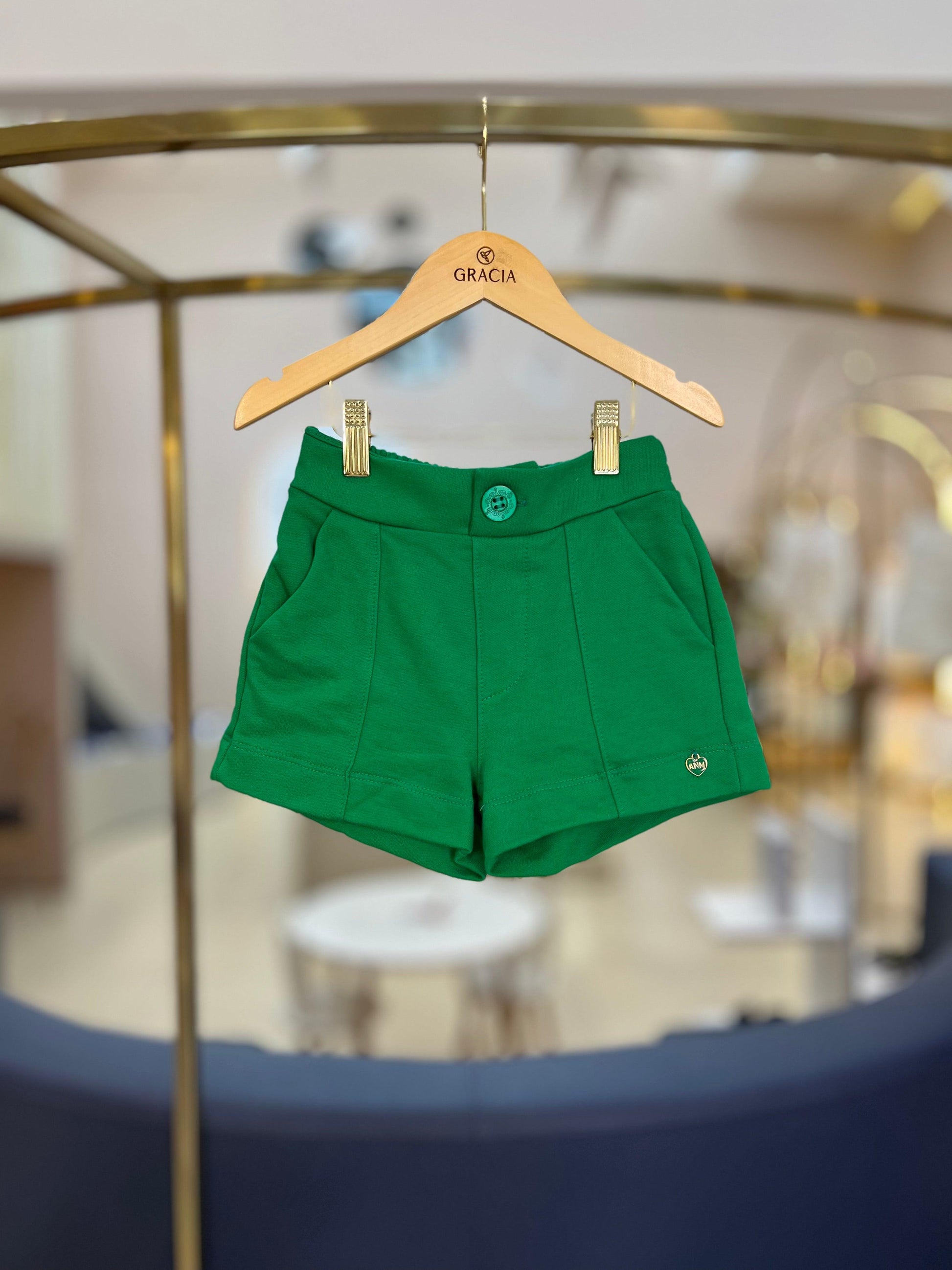 Shorts Bolso Faca Verde Puro - Animê - Gracia