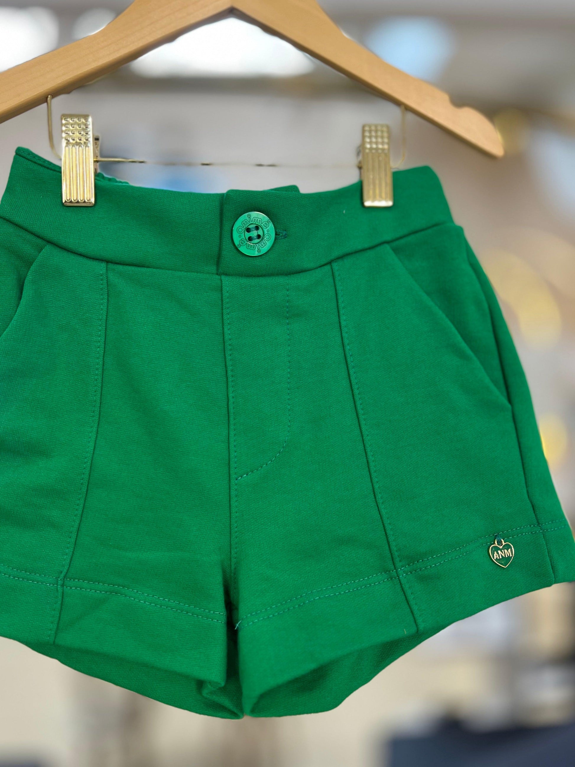 Shorts Bolso Faca Verde Puro - Animê - Gracia