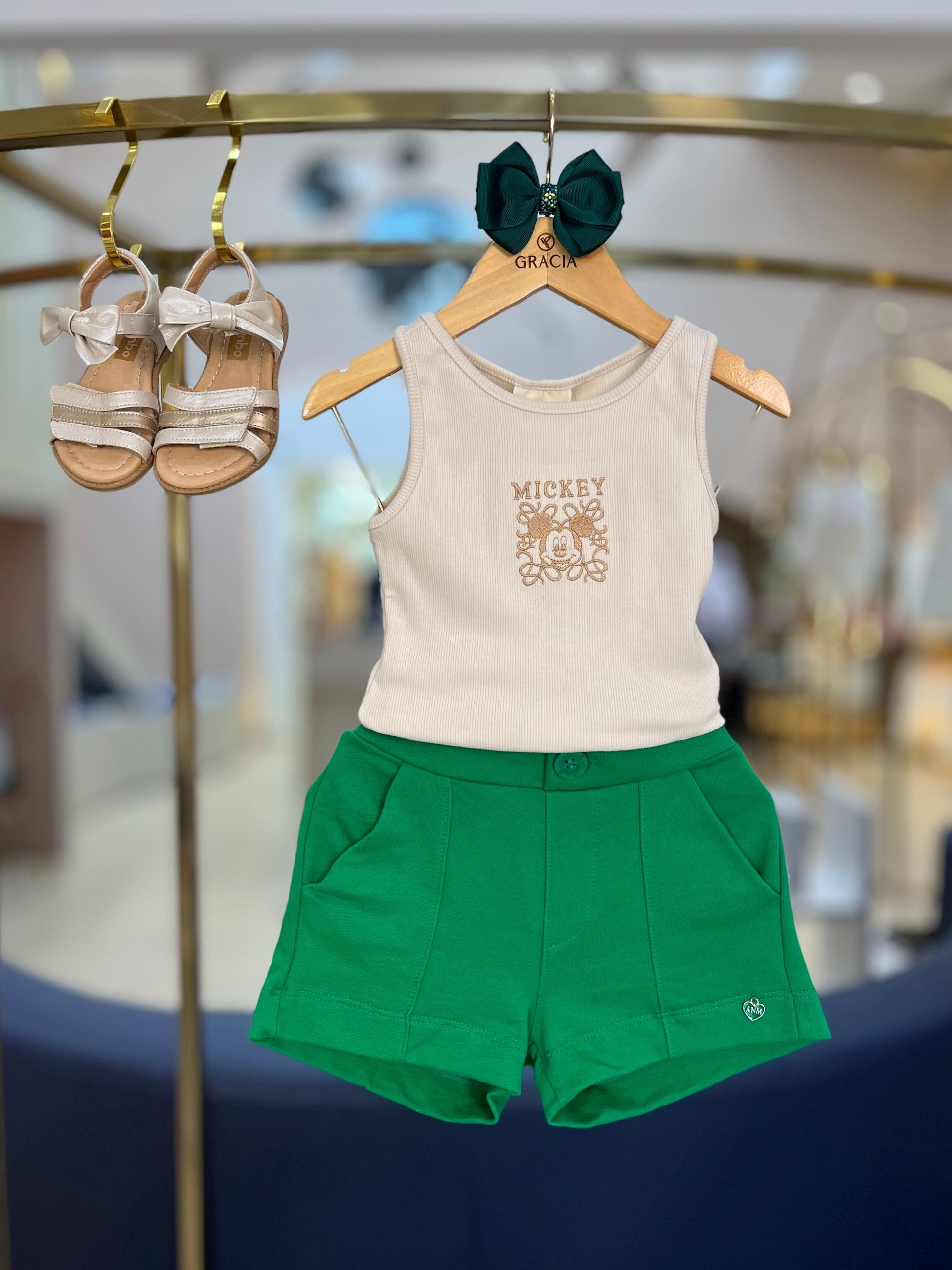 Shorts Bolso Faca Verde Puro - Animê - Gracia