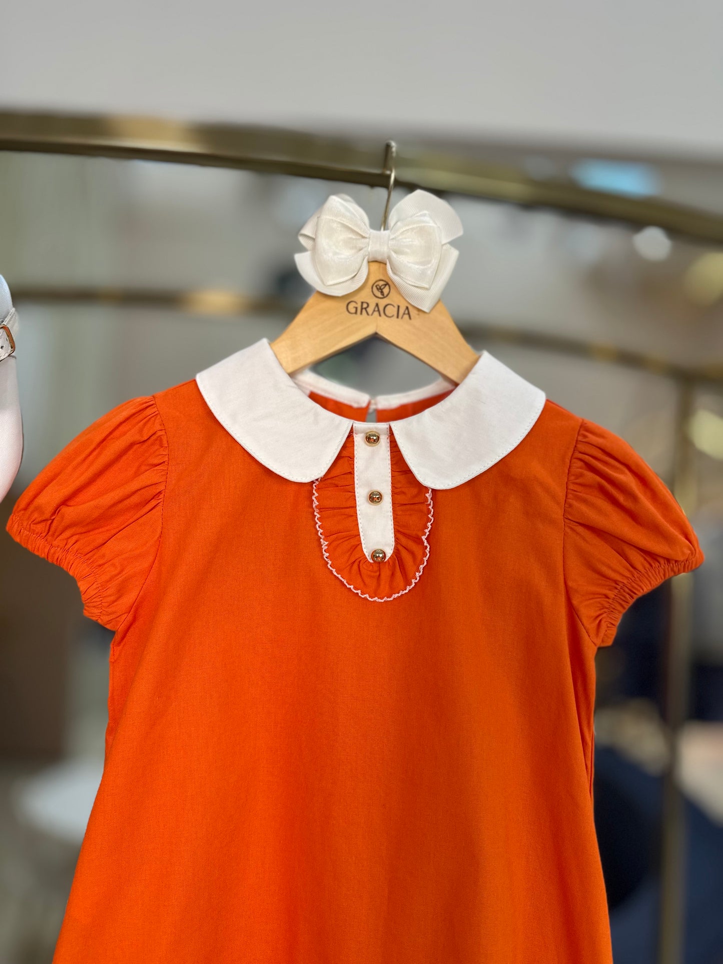 Vestido Infantil Jumper Algodão com Detalhe Gola - Beabá