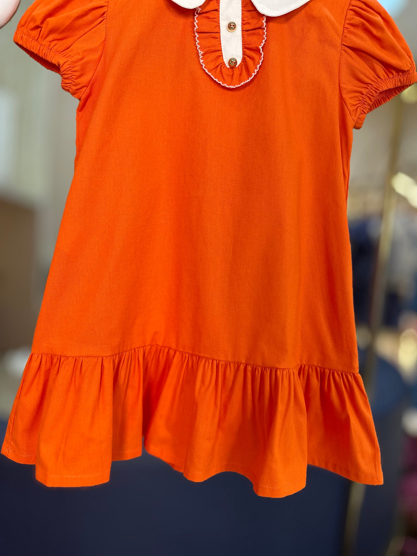 Vestido Infantil Jumper Algodão com Detalhe Gola - Beabá