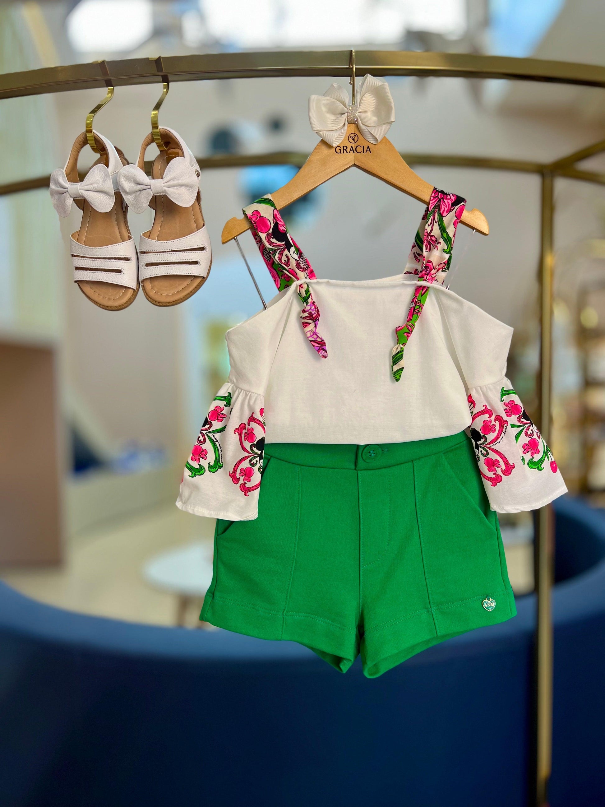 Shorts Bolso Faca Verde Puro - Animê - Gracia