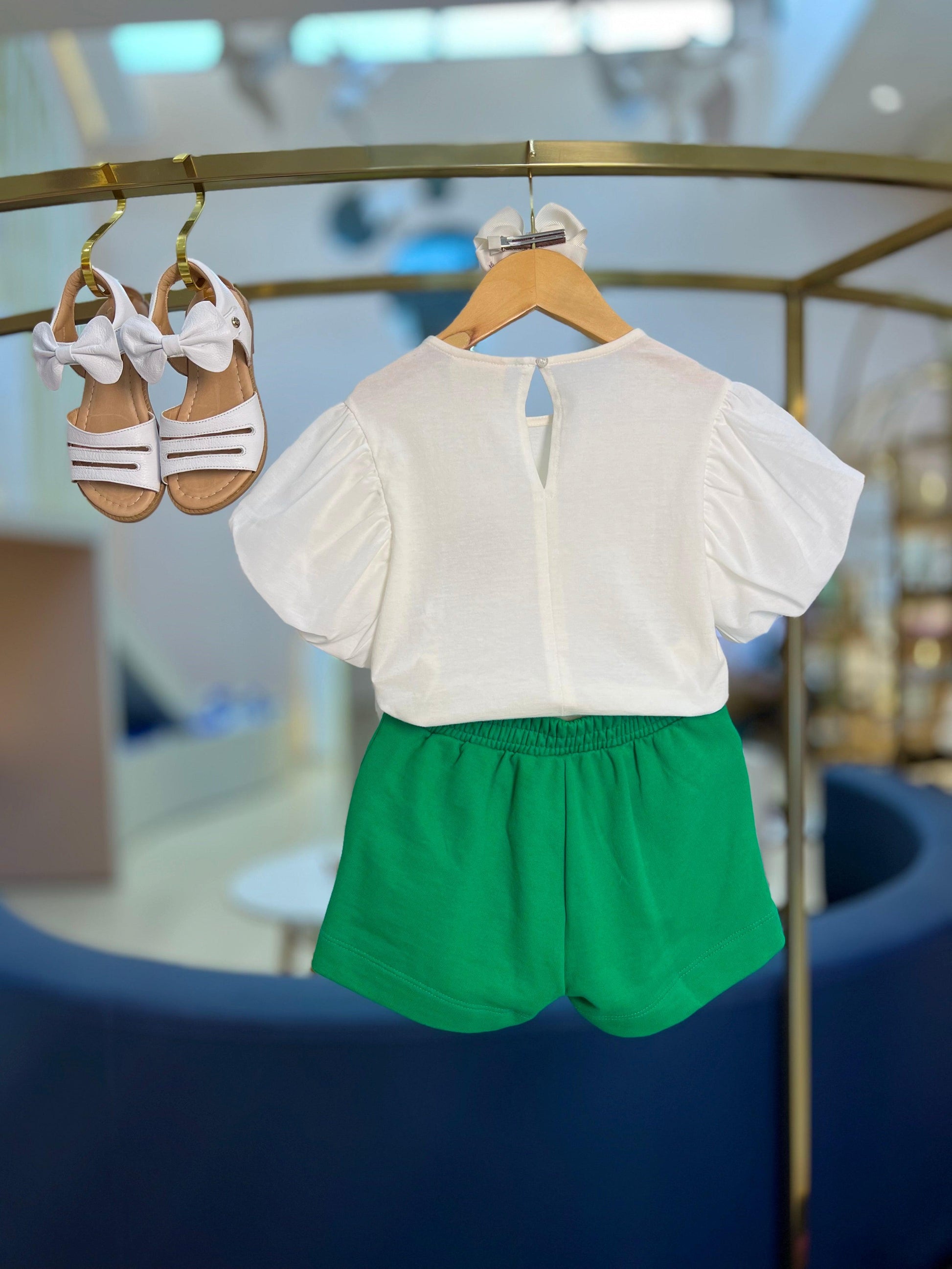 Shorts Bolso Faca Verde Puro - Animê - Gracia
