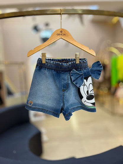 Shorts Jeans Minnie Animê - Gracia